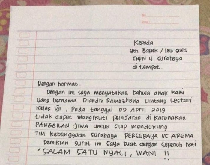 Contoh Surat Izin Sakit Tulisan Tangan yang Benar: Panduan Lengkap dalam 50 Karakter